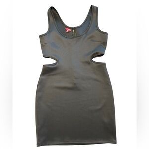 Vintage Y2K dead-stock black BONGO edgy sexy mini dress with side cutouts NWT LG